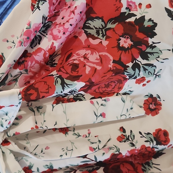 NEW GIRLS DRESS RUFFLE ON SLEEVELESS SLEEVE RED ROSE DRESS SIZE 2T - Picture 8 of 9